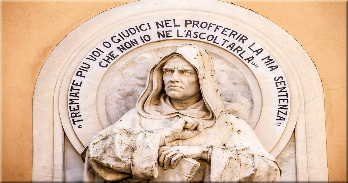 The statue of Giordano Bruno