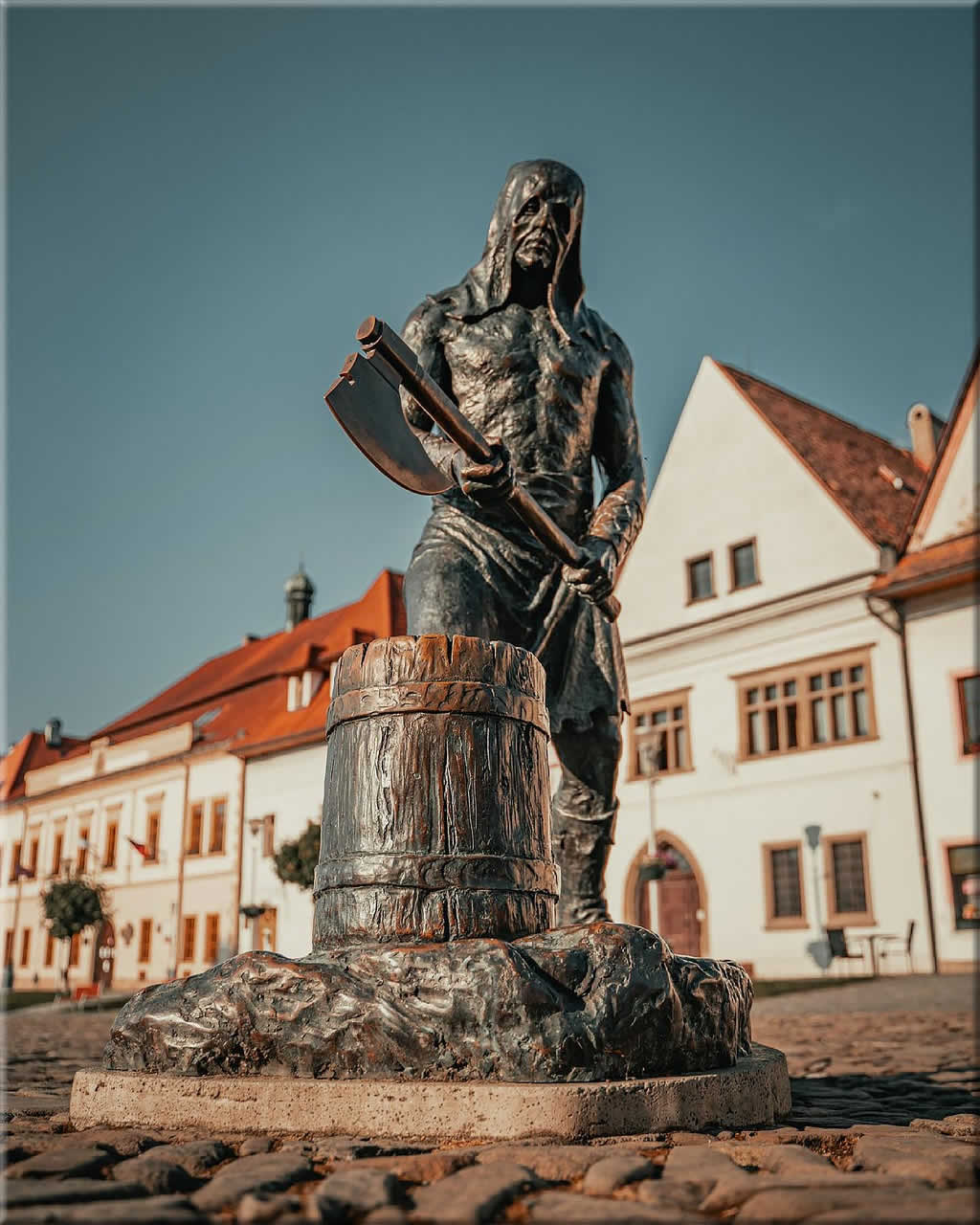 Statue of an Catolic Church executioner in Inquisition