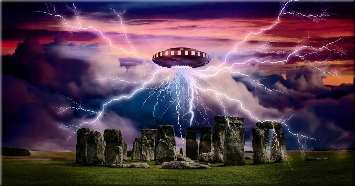 ancient human giant UFO in Stonehenge 